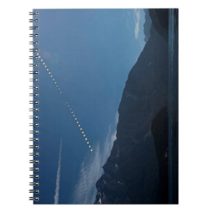 Caderno Espiral Tempo Total de Desabamento do Eclipse Solar nas Mo