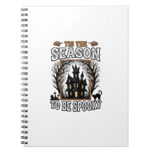 Caderno Espiral Temporada Assustadora Vintage Casa Assombrada Dese