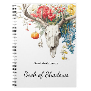 Caderno Espiral Temporadas Místicas Livro de Sombras Grimoire de