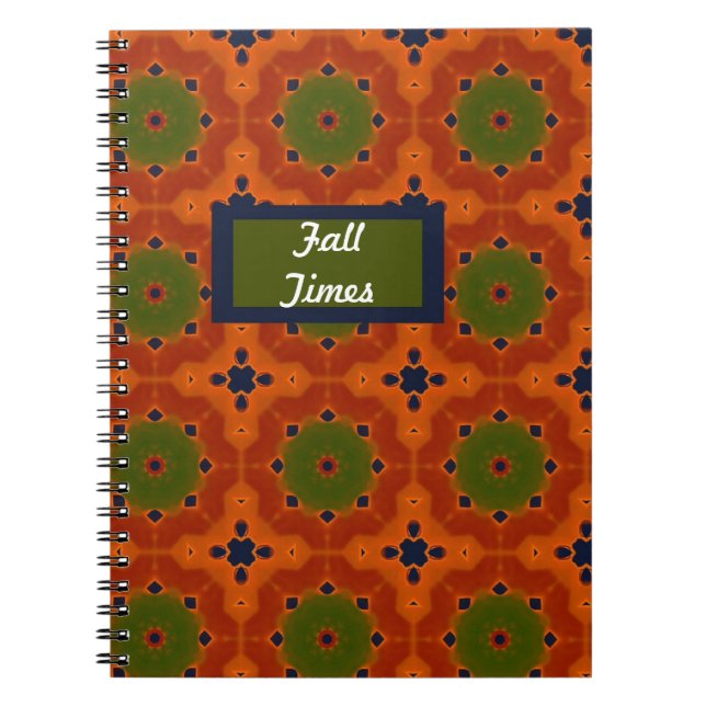 Caderno Espiral Tempos de queda geométricos padrão (Frente)