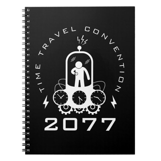 Caderno Espiral Tempos Engraçados com Viagem de Ficção Científica (Frente)