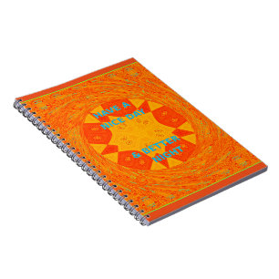 Caderno Espiral Tenha um belo dia e um melhor Design vermelho notu