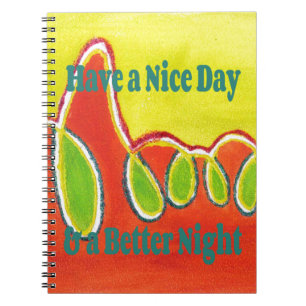 Caderno Espiral Tenha um Bom Dia & uma Noite Melhor Pintura a Óleo