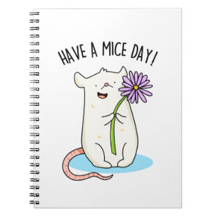 Caderno Espiral Tenha Um Dia dos Ratos Piada Divertida de Rato