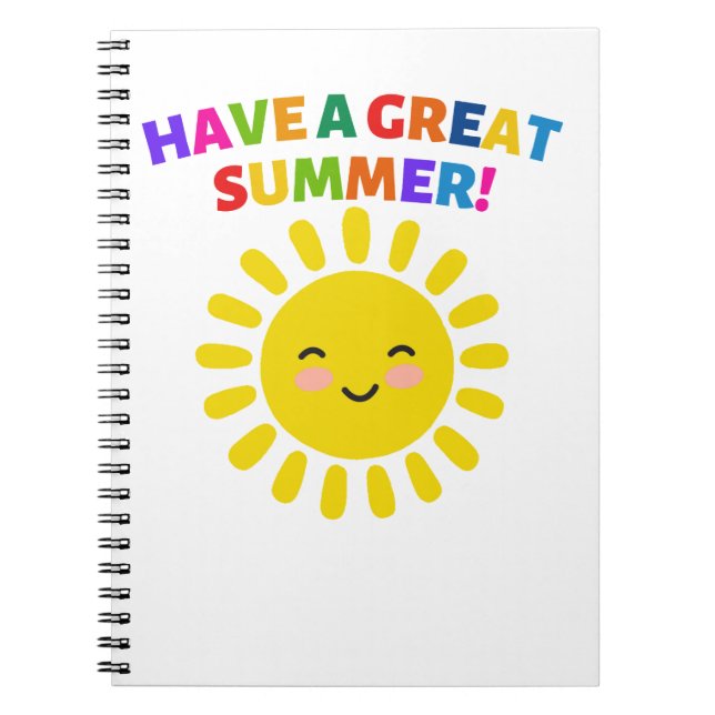 Caderno Espiral Tenha um Ótimo Verão (Frente)