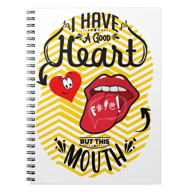 Caderno Espiral tenha uma boa boca de coração (Frente)