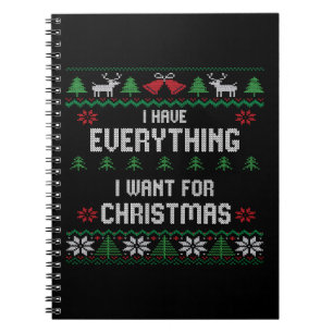 Caderno Espiral Tenho tudo que quero no Natal, sou eu