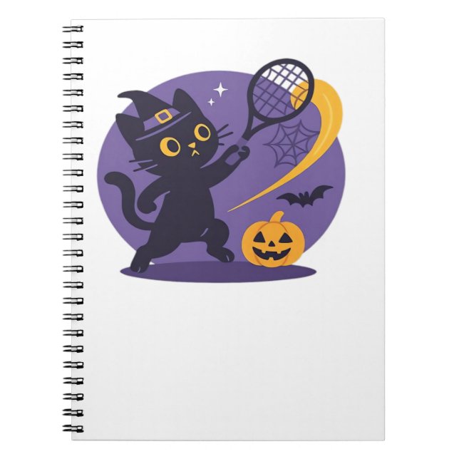 Caderno Espiral Tênis de Gato Negro Serve T-Shirt Essencial (Frente)