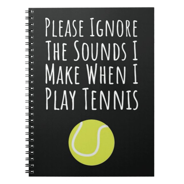 Caderno Espiral Tênis Engraçado Presente Para A Menina Jogadoras (Frente)