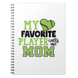 Caderno Espiral Tênis Player   Meu Jogador Favorito Me Liga Mãe