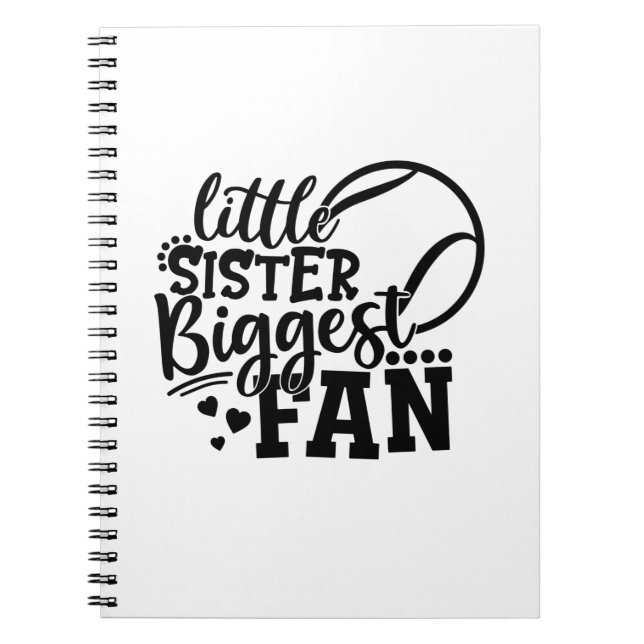 Caderno Espiral Tênis Player | Pequena Irmã Maior Tênis do Ventila (Frente)