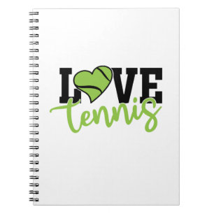 Caderno Espiral Tênis Player Tênis de amor