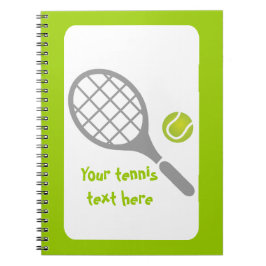 Caderno Espiral Tênis racket e bola personalizados