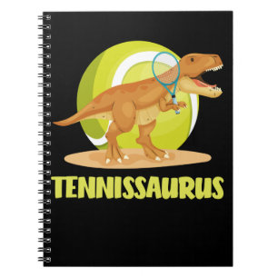Caderno Espiral Tênis tocando Trex Funny Dino Sport