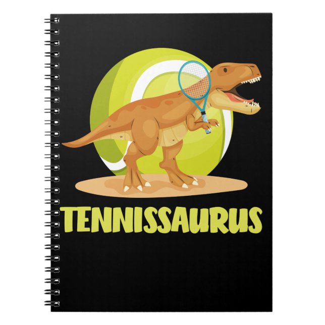 Caderno Espiral Tênis tocando Trex Funny Dino Sport (Frente)