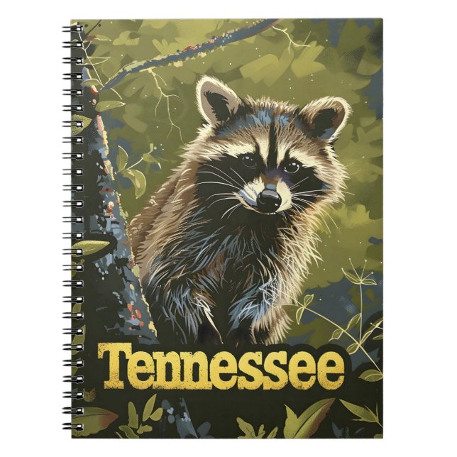 Caderno Espiral Tennessee Raccoon (Frente)