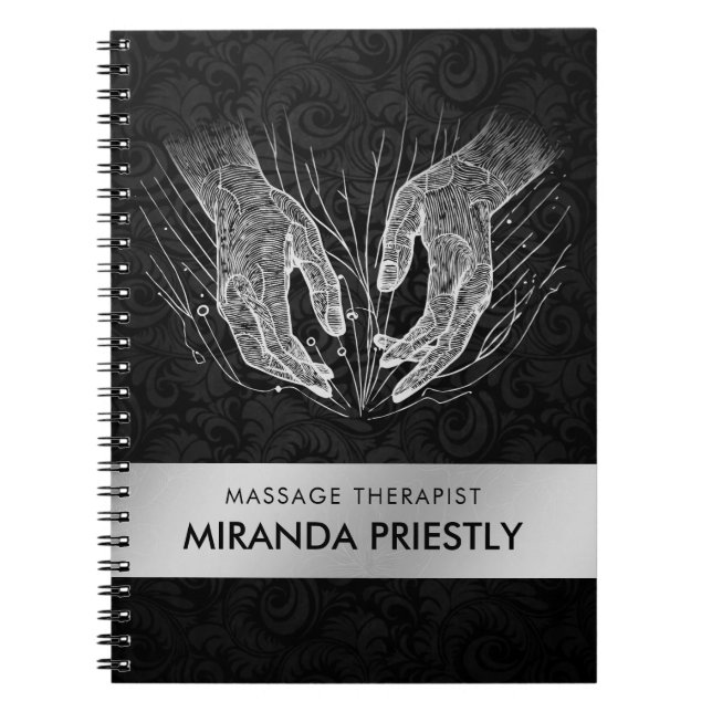 Caderno Espiral Terapêutica de Massagem Terapia Mãos Energia Spa B (Frente)