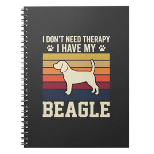 Caderno Espiral Terapia de Cachorro Beagle Vintage Retrô