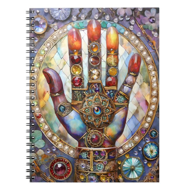 Caderno Espiral Terceiro Olho Místico Palma (Frente)