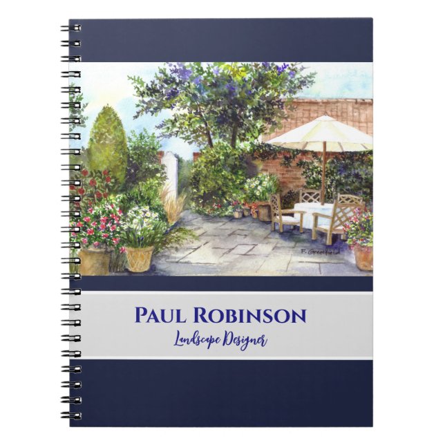 Caderno Espiral Terra da Paisagem Manor House York (Frente)