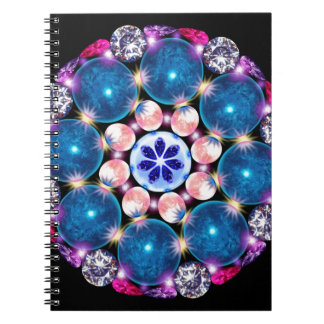 Caderno Espiral Terra do cristal da mandala