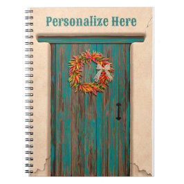 Caderno Espiral Terra do Sudoeste do Chile na Porta da Madeira Azu