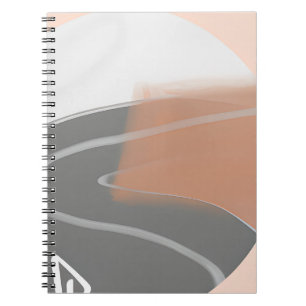 Caderno Espiral Terra mudada tônica arte minimalista solar