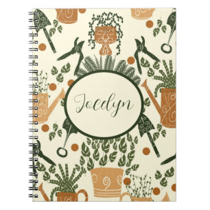 Caderno Espiral Terra Terracotta e Planta Verde: Garden Lover's