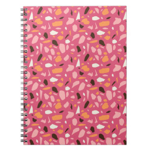 Caderno Espiral Terrazzo Pink