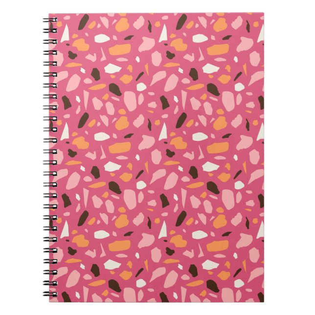 Caderno Espiral Terrazzo Pink (Frente)