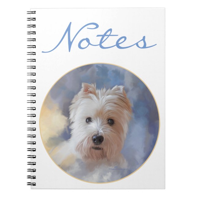 Caderno Espiral Terrier Branco de West Highland (Frente)