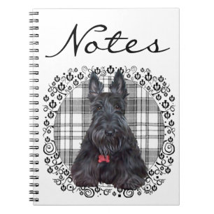 Caderno Espiral Terrier Escocês em Tartan