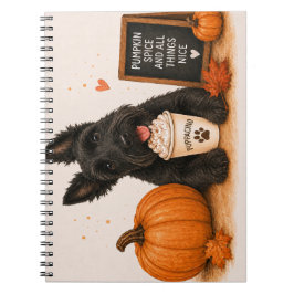 Caderno Espiral Terrier Escocês Outono