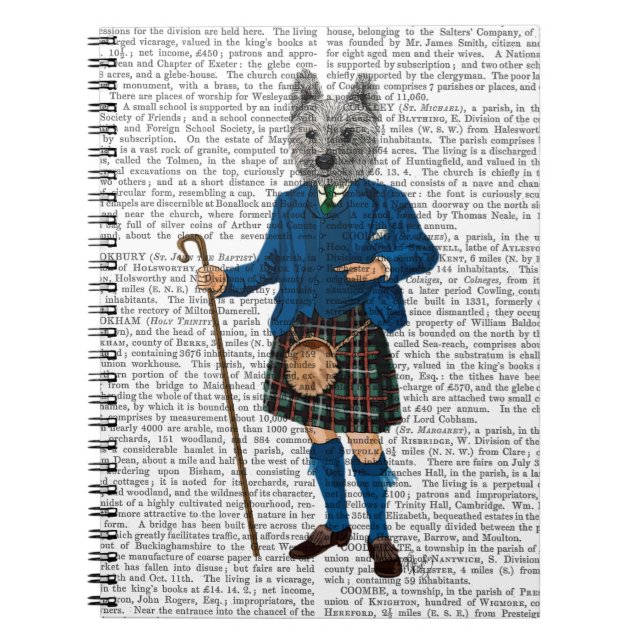 Caderno Espiral Terrier, West Highland, em Kilt 3 (Frente)