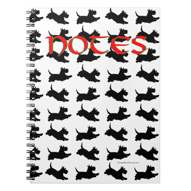 Caderno Espiral Terriers escoceses (Frente)