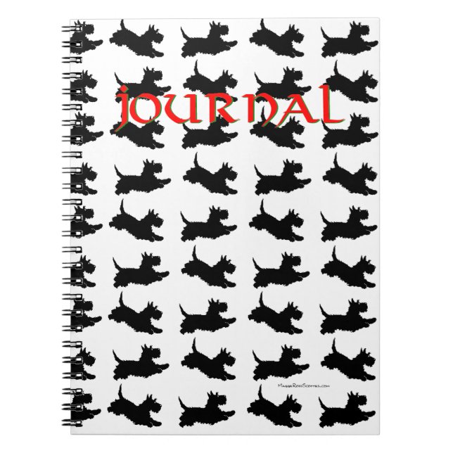 Caderno Espiral Terriers escoceses (Frente)