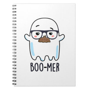 Caderno Espiral Terror-mer Piada Fantasma de Meia Idade Engraçada