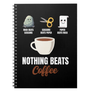 Caderno Espiral Tesoura De Papel Rock Nada Bate No Café
