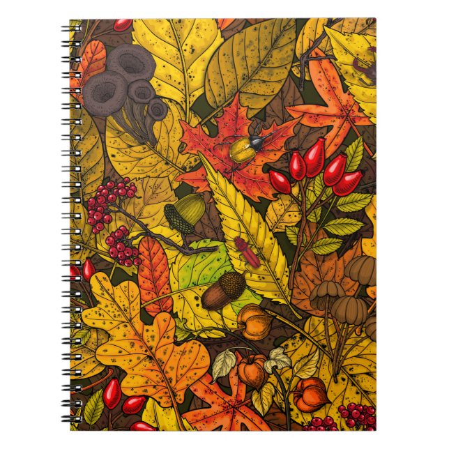 Caderno Espiral Tesouros do outono (Frente)