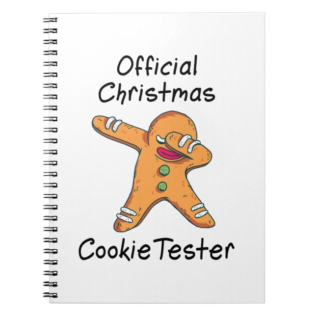 Caderno Espiral Testador de biscoito de Natal oficial (Frente)