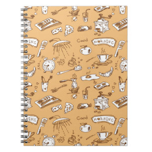 Caderno Espiral Teste padrão 2 do pequeno almoço