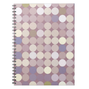 Caderno Espiral Teste padrão abstrato dos círculos do tecido