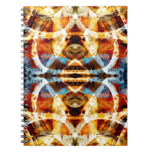 Caderno Espiral Teste padrão abstrato dos grafites do grunge