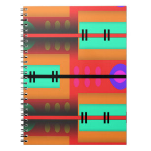 Caderno Espiral Teste padrão abstrato sem emenda