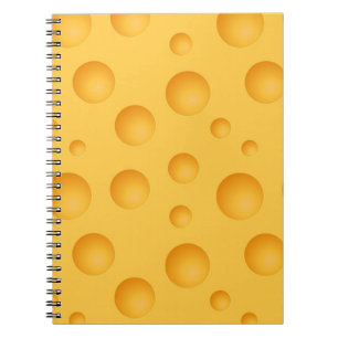 Caderno Espiral Teste padrão amarelo do queijo