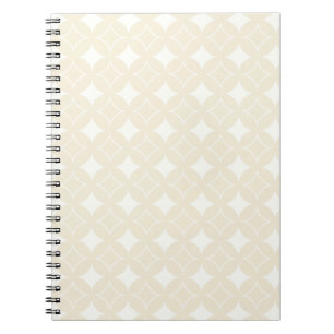 Caderno Espiral Teste padrão bege do shippo