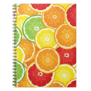 Caderno Espiral Teste padrão com citrinas