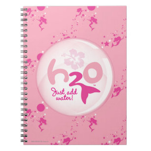 Caderno Espiral Teste padrão cor-de-rosa da sereia