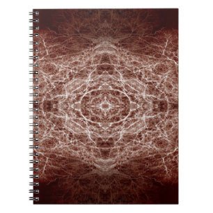 Caderno Espiral Teste padrão da árvore da imagem invertida
