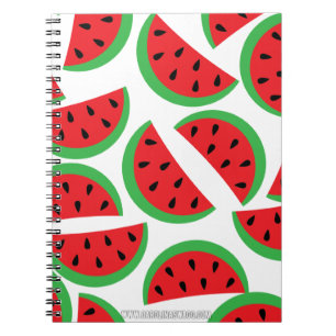 Caderno Espiral Teste padrão da melancia